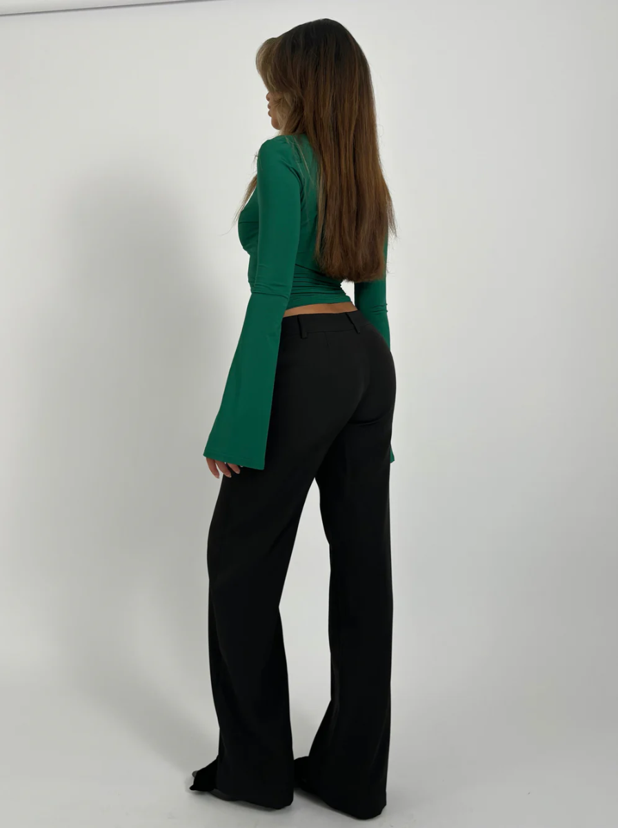 Burgundy Lace Crop Top Long Sleeve Seventies Luxe Collection Limited Edition