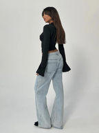 Burgundy Lace Crop Top Long Sleeve Seventies Luxe Collection Limited Edition