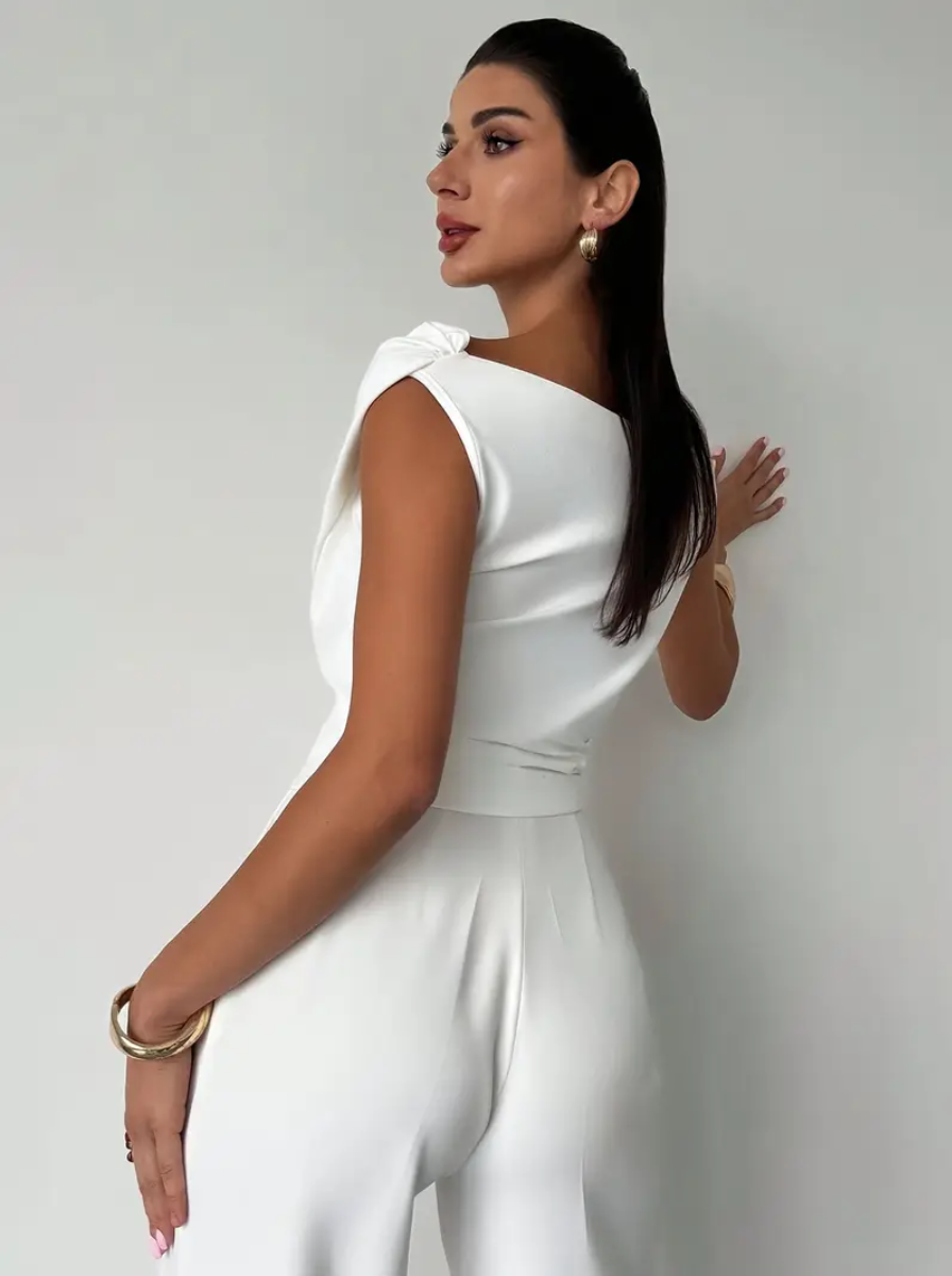 Elegant Satin One Shoulder Blouse From The Satin Sheen Collection Exclusive