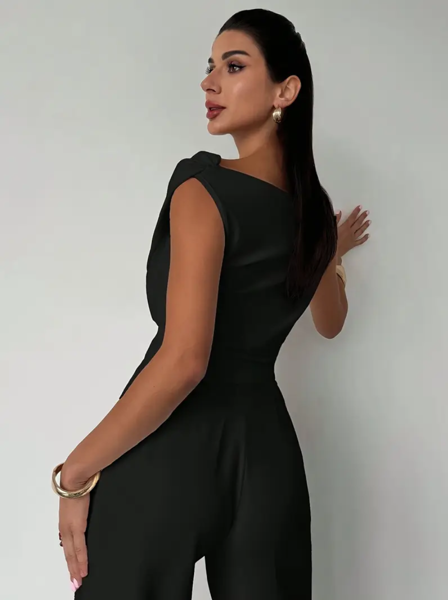 Elegant Satin One Shoulder Blouse From The Satin Sheen Collection Exclusive