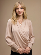 Silk Wrap Blouse Long Sleeve Exquisite Collection Limited Edition