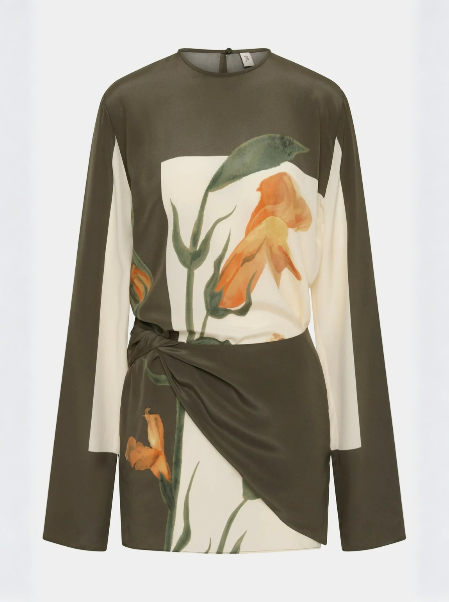 Art Gallery Collection Limited Floral Asymmetrical Mini Cocktail Dress