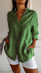 Luxe Linen Button Down Shirt Exclusive Limited Edition Collection