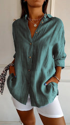 Luxe Linen Button Down Shirt Exclusive Limited Edition Collection