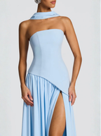 Powder Blue Off Shoulder Maxi Dress Essence Collection Exclusive Edition