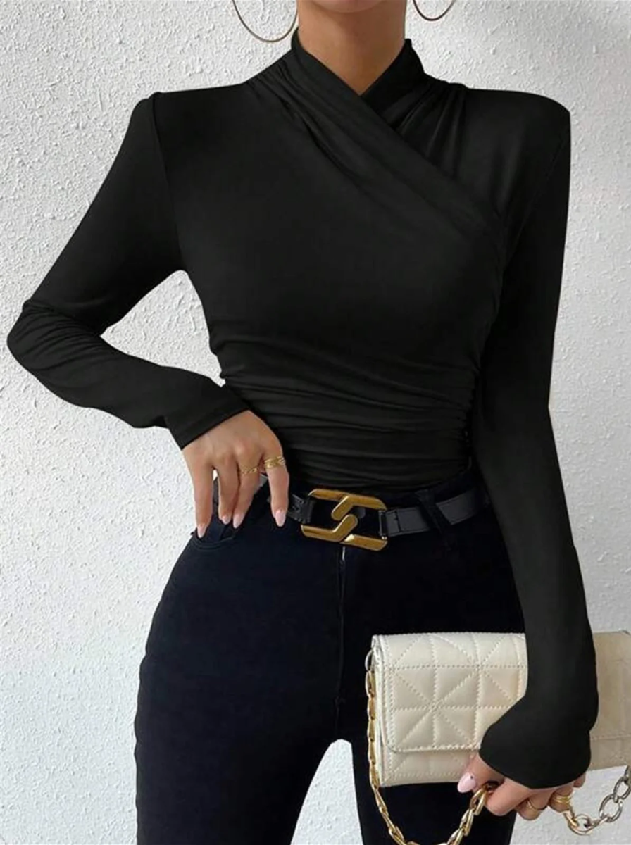 Silk Luxe Crossover Wrap Top For Women Exclusive Modern Collection