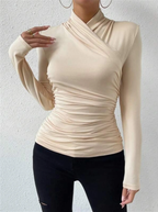 Silk Luxe Crossover Wrap Top For Women Exclusive Modern Collection