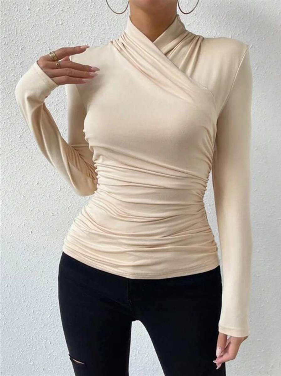 Silk Luxe Crossover Wrap Top For Women Exclusive Modern Collection