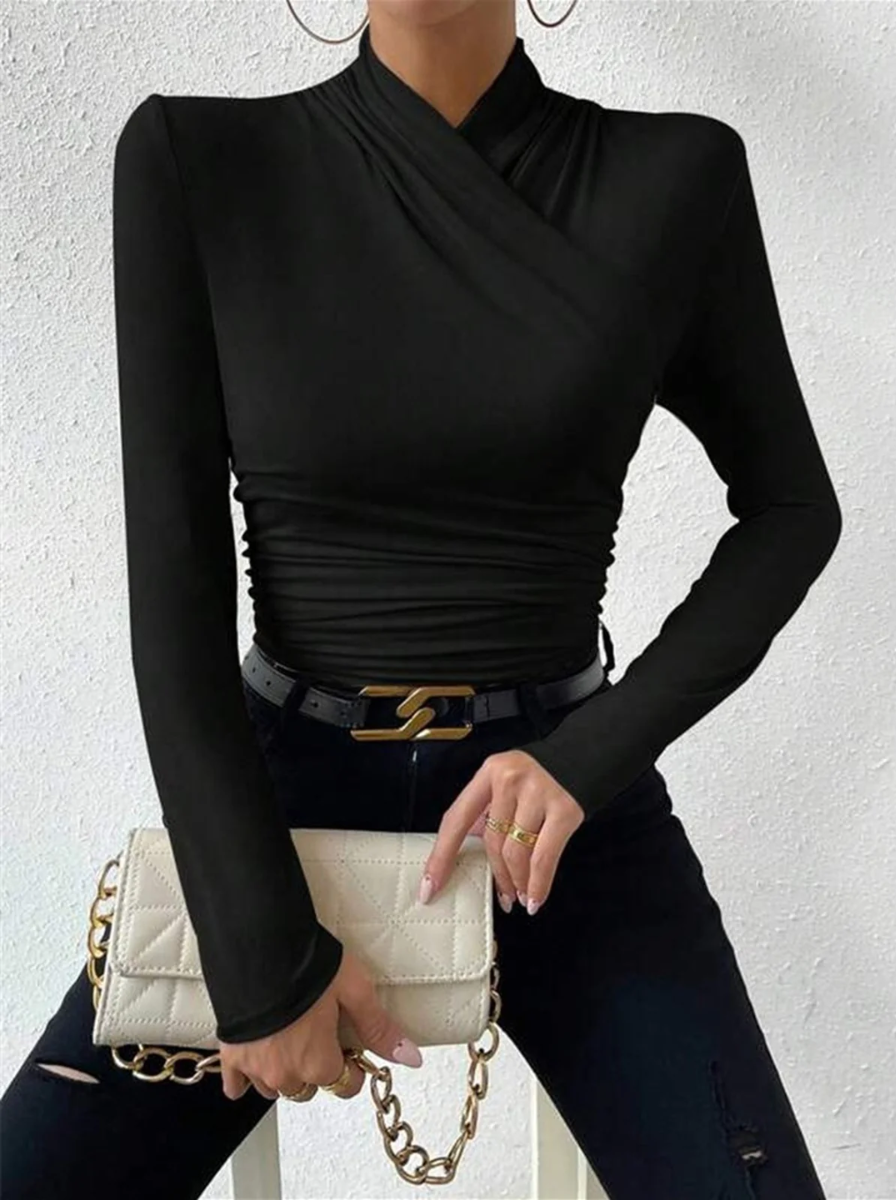 Silk Luxe Crossover Wrap Top For Women Exclusive Modern Collection
