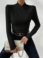 Silk Luxe Crossover Wrap Top For Women Exclusive Modern Collection