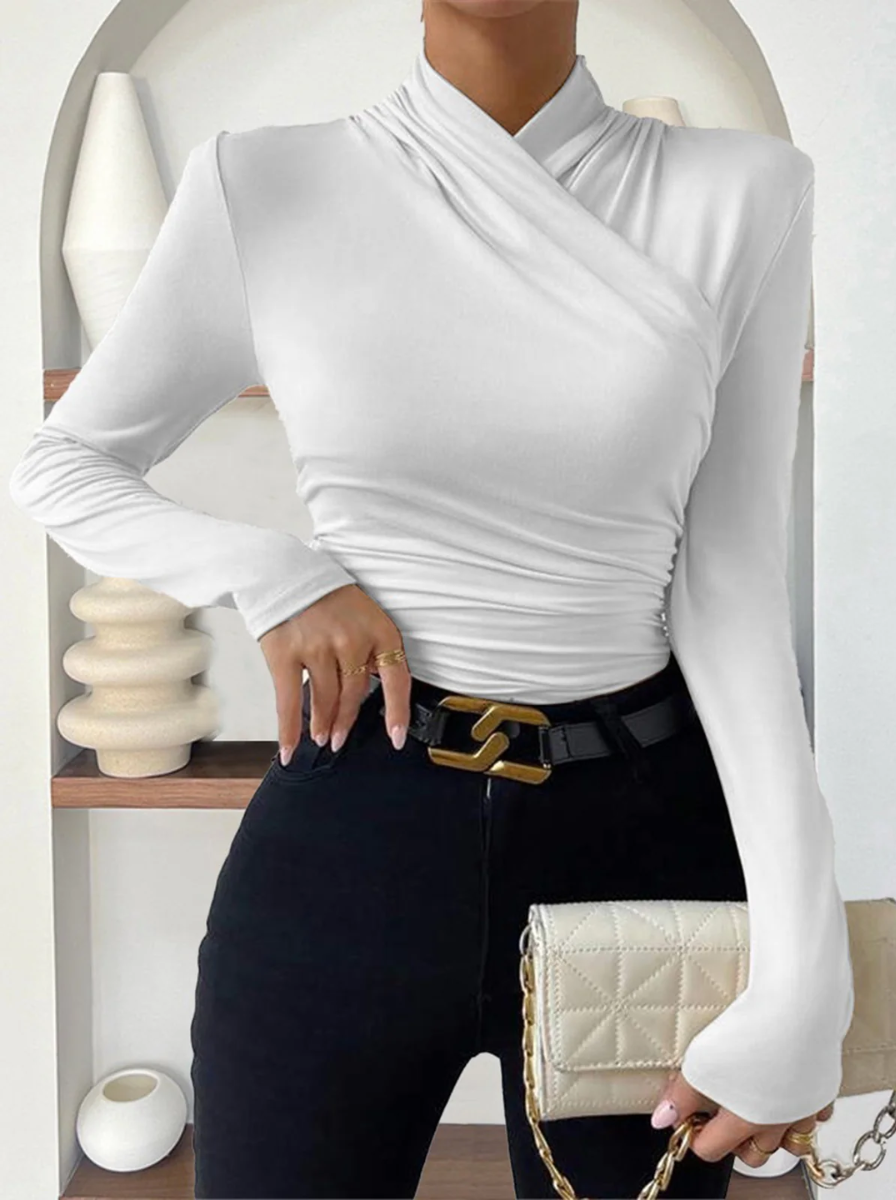 Silk Luxe Crossover Wrap Top For Women Exclusive Modern Collection