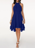 Chiffon Midi Cocktail Dress Halter Neck Luxe Collection Limited