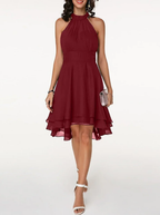 Chiffon Midi Cocktail Dress Halter Neck Luxe Collection Limited