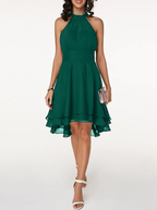 Chiffon Midi Cocktail Dress Halter Neck Luxe Collection Limited