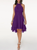 Chiffon Midi Cocktail Dress Halter Neck Luxe Collection Limited