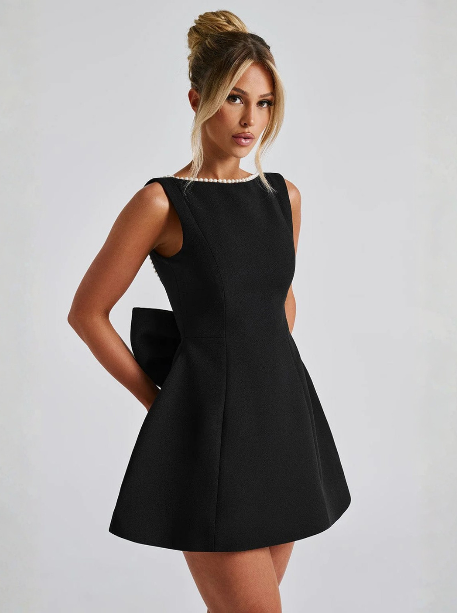 Mini Dress With Back Bow Pink Limited Edition