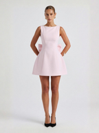 Mini Dress With Back Bow Pink Limited Edition