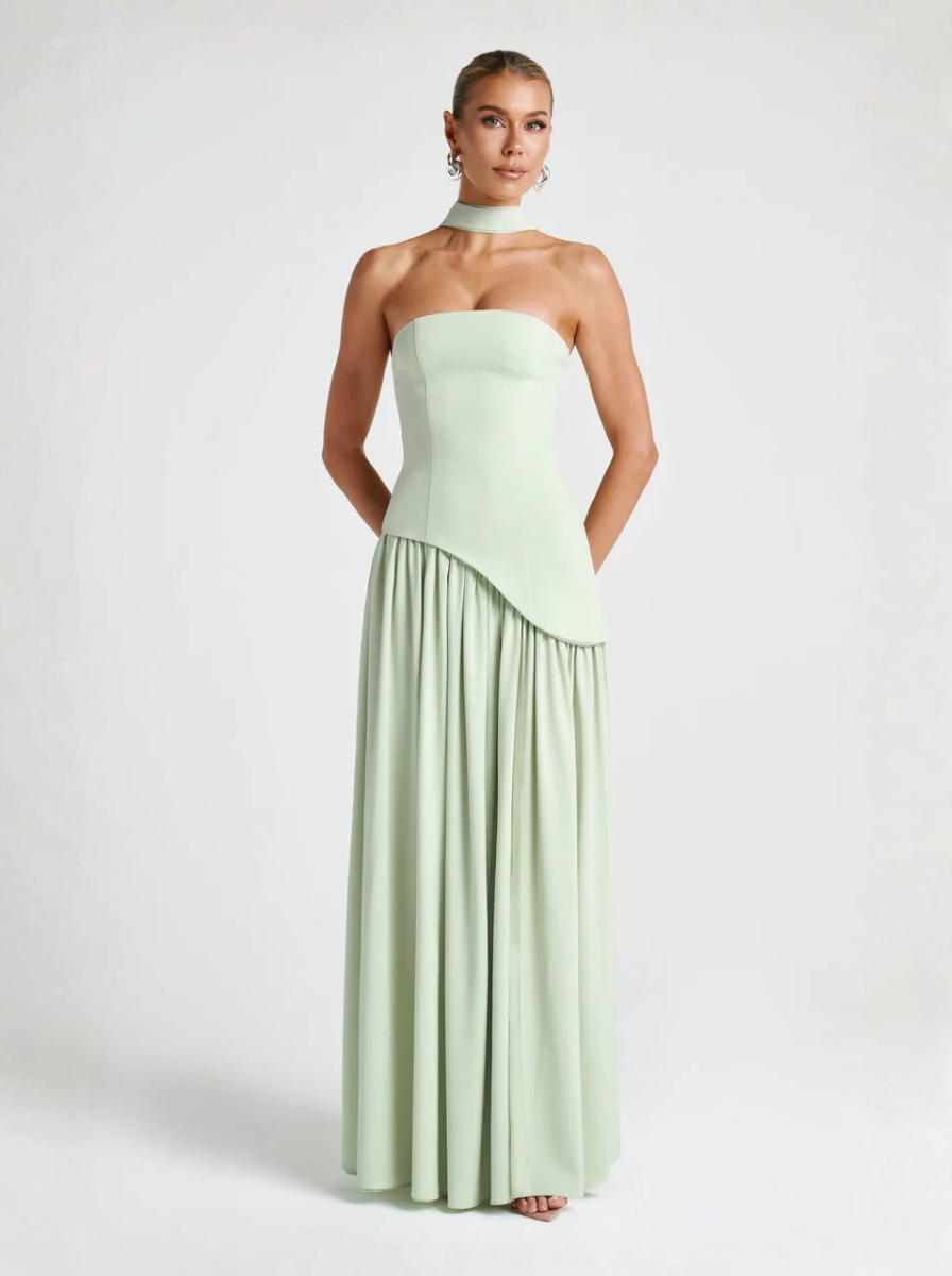 Mint Green Strapless Maxi Dress Prestige Collection Limited Edition
