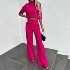 Cropped Top And Trousers Set Luxe Crepe Collection Limited Edition