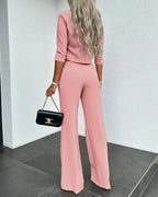 Cropped Top And Trousers Set Luxe Crepe Collection Limited Edition