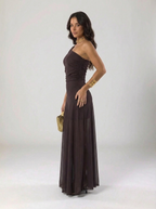 Off Shoulder Chiffon Maxi Dress Exquisite Collection Limited Release