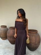 Off Shoulder Chiffon Maxi Dress Exquisite Collection Limited Release