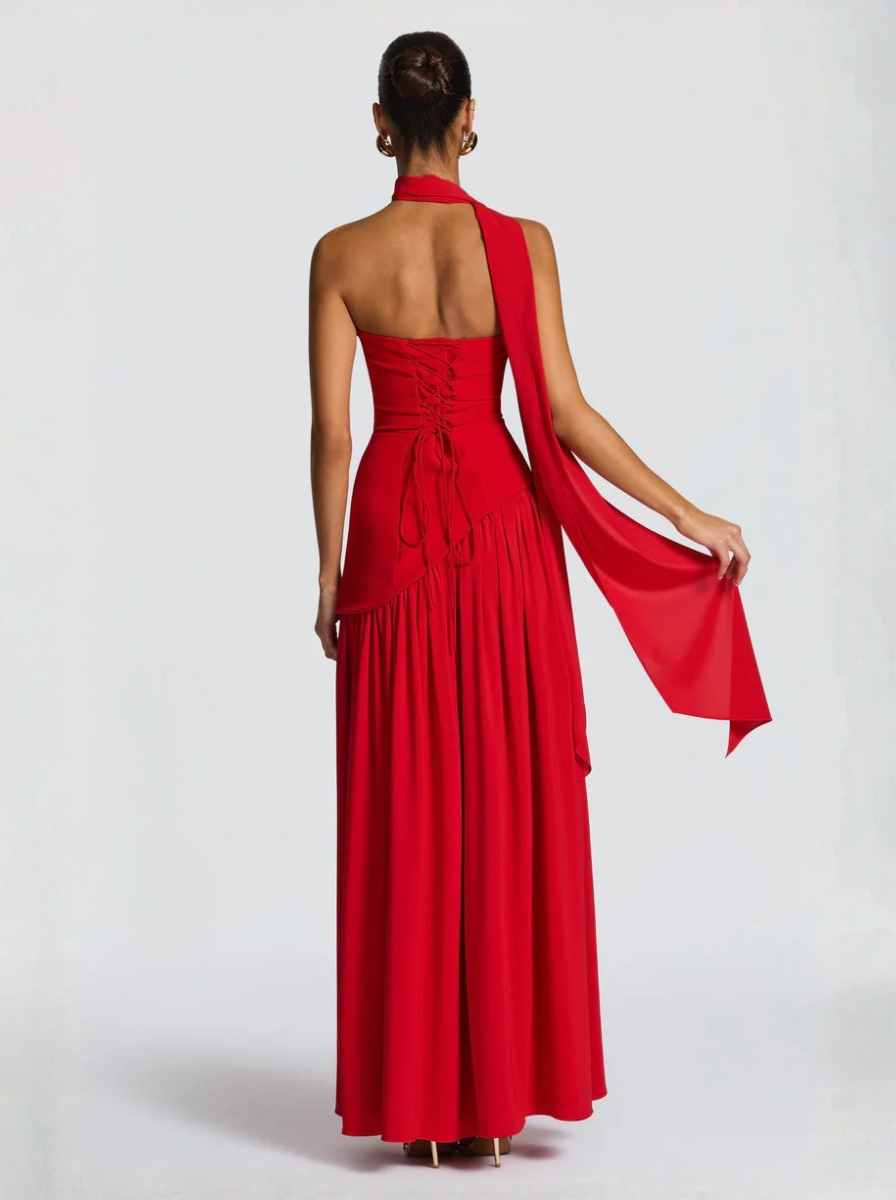 Crimson Collection Maxi Dress Strapless Bodice Exclusive