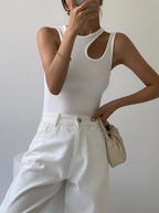 Ribbed Luxe Knit Tank Top Capsule Collection Exclusive Cutout