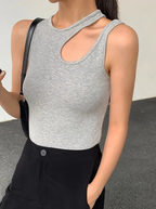 Ribbed Luxe Knit Tank Top Capsule Collection Exclusive Cutout