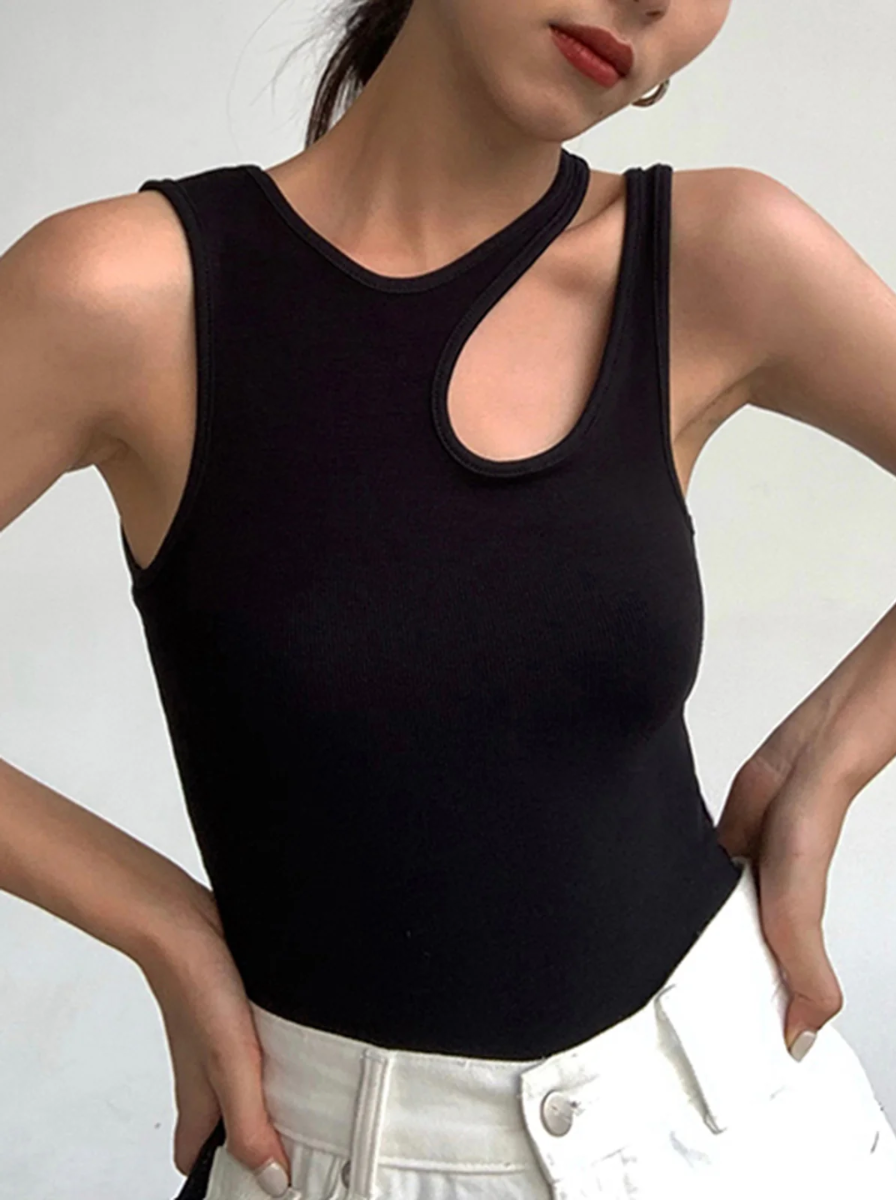 Ribbed Luxe Knit Tank Top Capsule Collection Exclusive Cutout