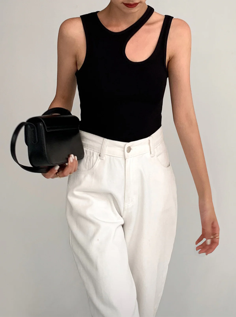 Ribbed Luxe Knit Tank Top Capsule Collection Exclusive Cutout