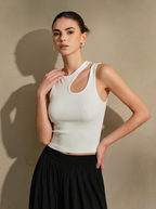 Ribbed Luxe Knit Tank Top Capsule Collection Exclusive Cutout