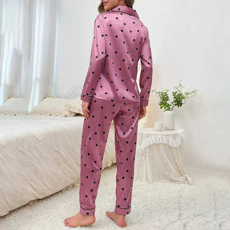 Shiela Flamingo Print Pajama Set For Women Limited Edition Luxe