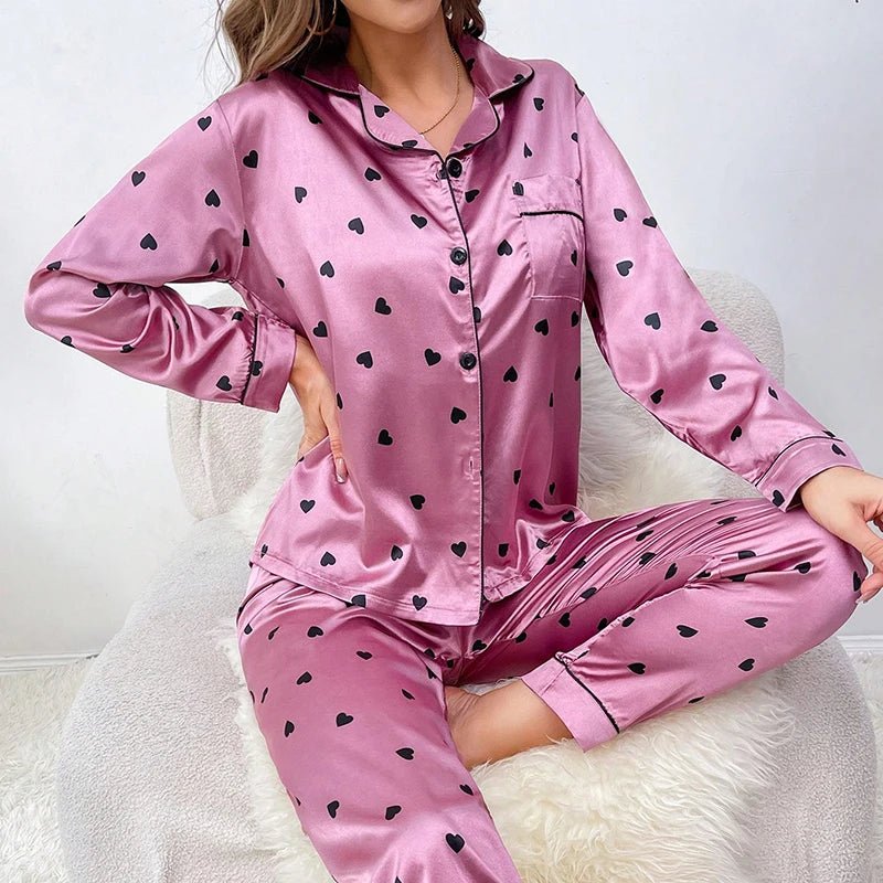 Shiela Flamingo Print Pajama Set For Women Limited Edition Luxe