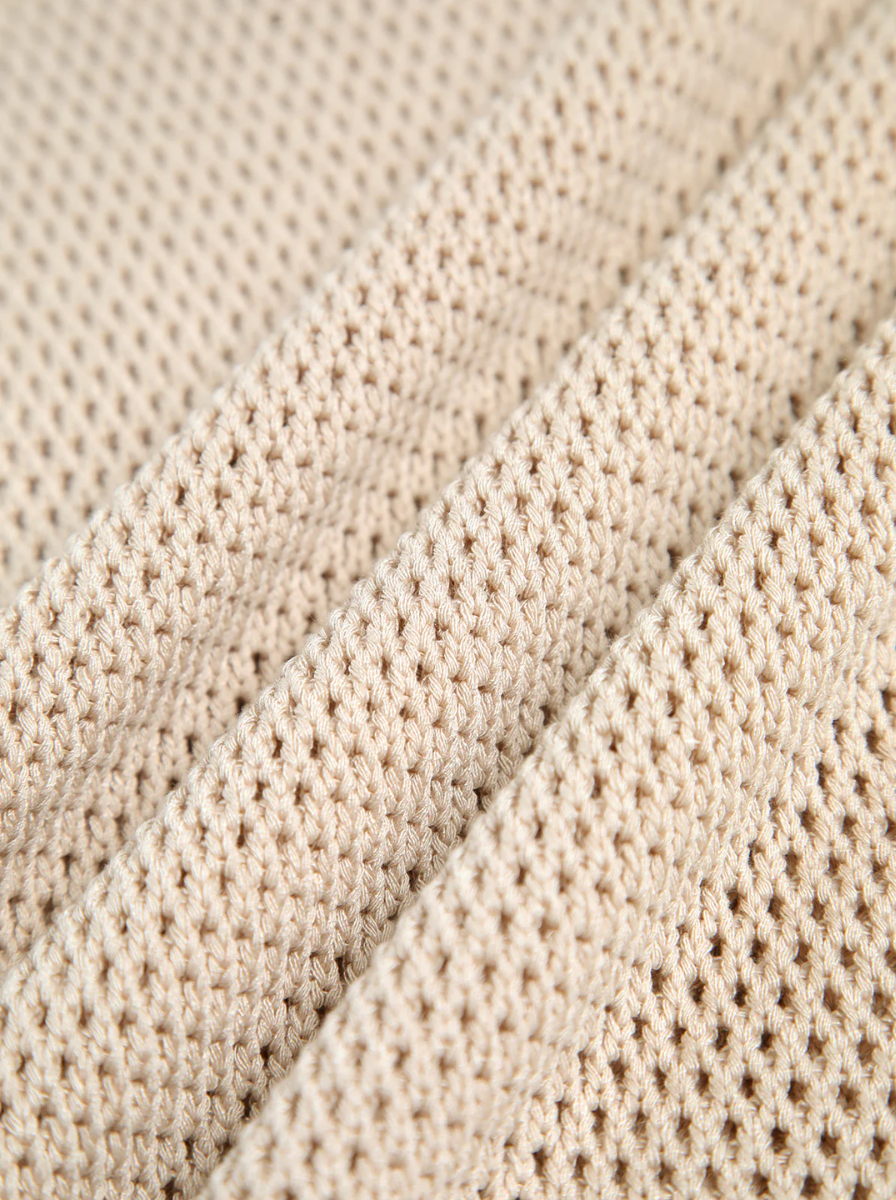 Open Weave Knit Sleeveless Tank Top Artisanal Exclusive Collection