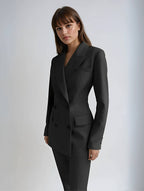 Womens Blazer And Trousers Set Double Breasted Tailored Exclusive