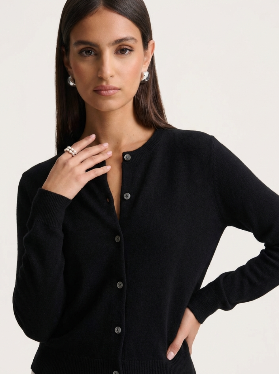 Cashmere Blend Button Cardigan Women Luxe Collection Exclusive