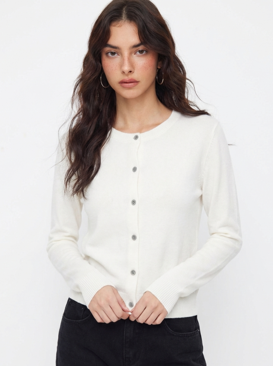 Cashmere Blend Button Cardigan Women Luxe Collection Exclusive