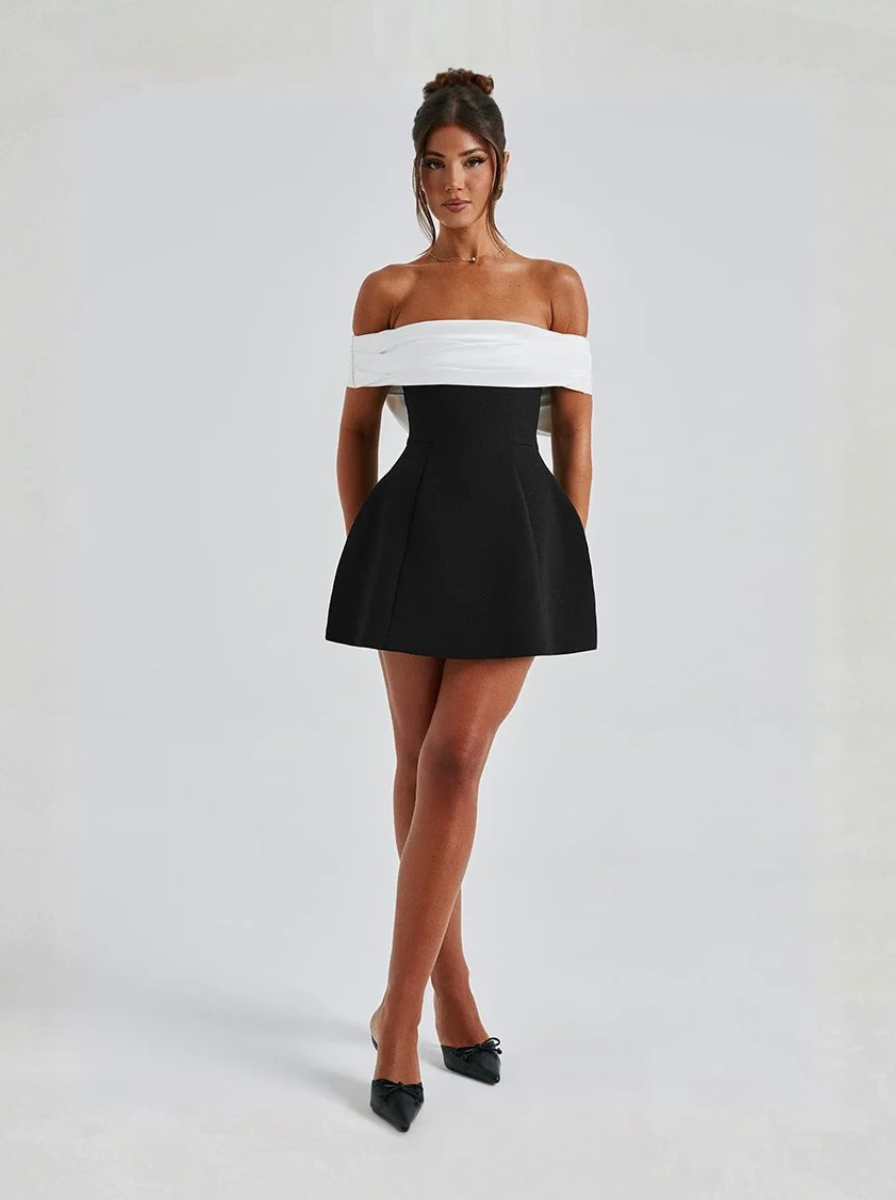 Strapless Bow Back Mini Dress White Couture Collection Limited Edition