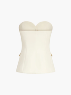 Two-Piece Strapless Tube Top And Wide-Leg Pants Set Couture Exclusive