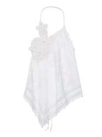 Halter Neck Top Broderie Anglaise Lace Artisan Crochet Limited Edition