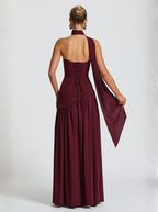 Wine Red Strapless Maxi Dress Jewel Tone Collection Exclusive