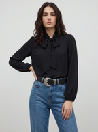 Silk Pussy Bow Long Sleeve Blouse Capsule Collection Exclusive