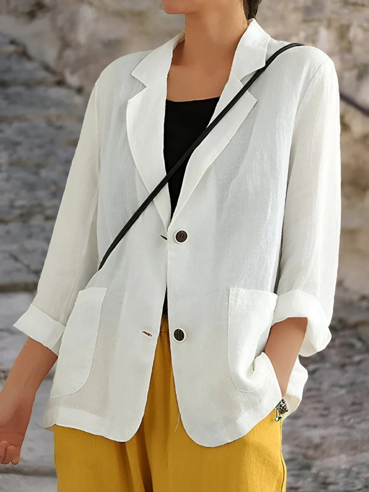 Luxe Linen Blazer For Women Lightweight Casual Collection Reserve Edition