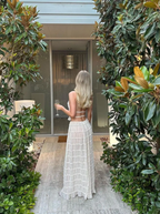 Bohemian Luxe Collection Halter Crop Top Maxi Skirt Set Limited Edition