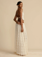 Bohemian Luxe Collection Halter Crop Top Maxi Skirt Set Limited Edition